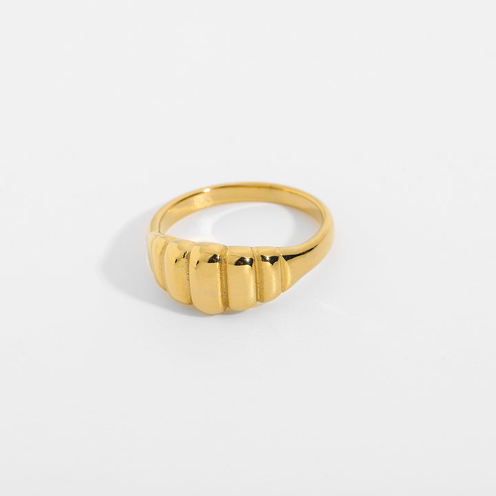 Gold Plated Stainless Steel Chunky Ring