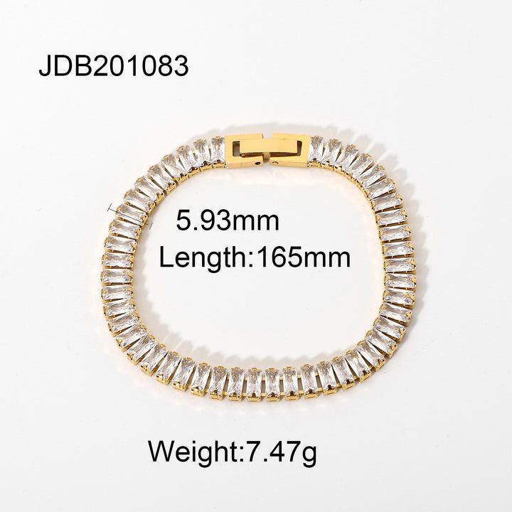 Women's New Titanium Steel Bracelet Zircon All-match