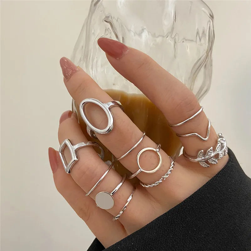 Modyle Boho Gold Color Heart Rings