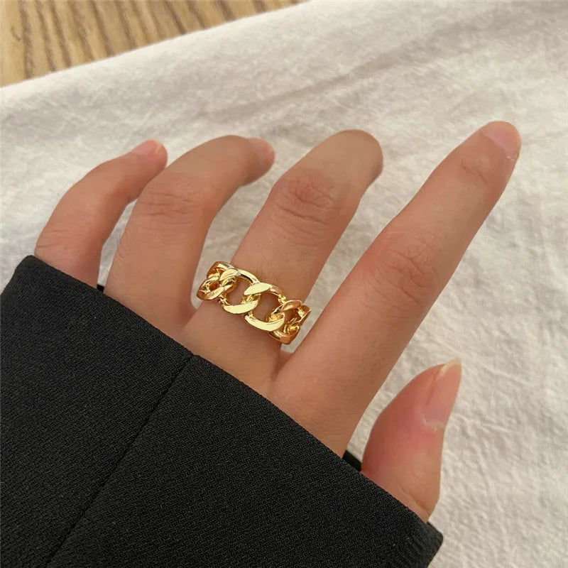 Modyle Boho Gold Color Heart Rings