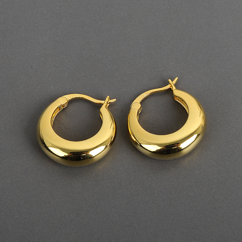 Double Loop Design Drop Earrings