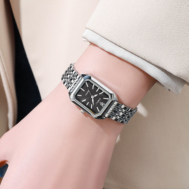 Fashionable Simple Square Steel Watch