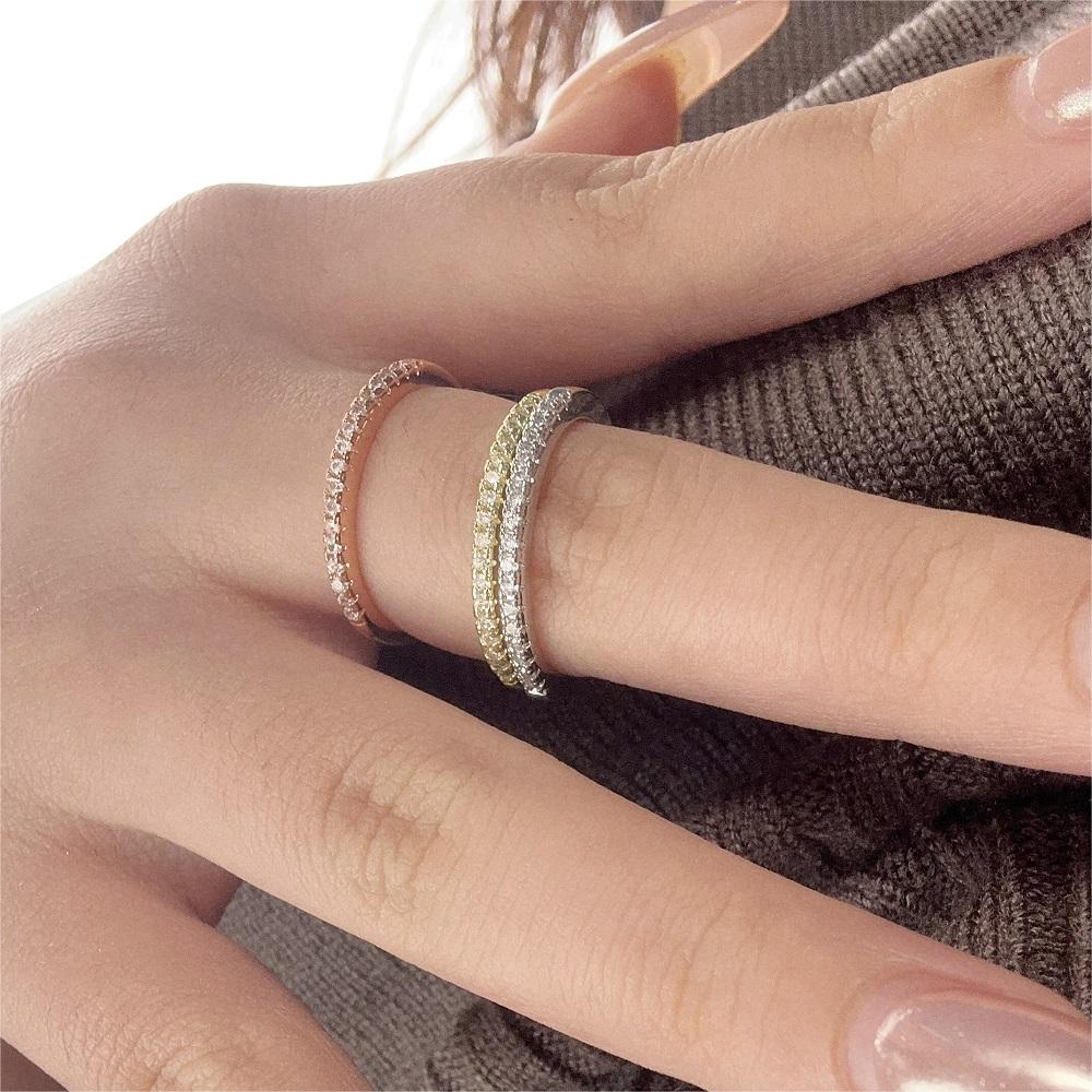 Micro pave zirconia rings for women