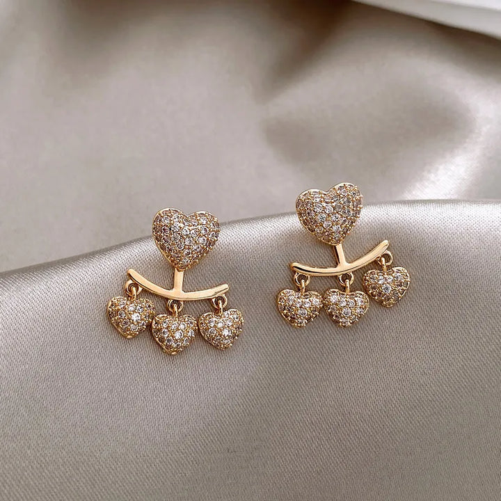 Gold-Plated Heart Earrings