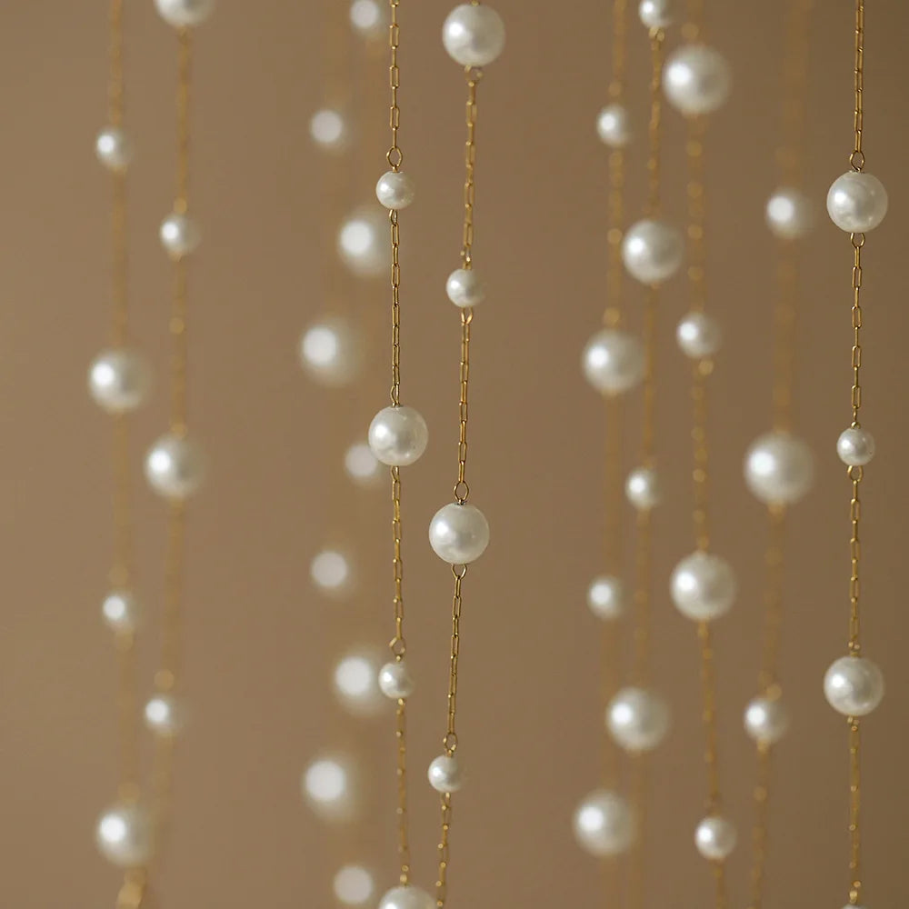 Stainless Steel Pearl Chain Necklace