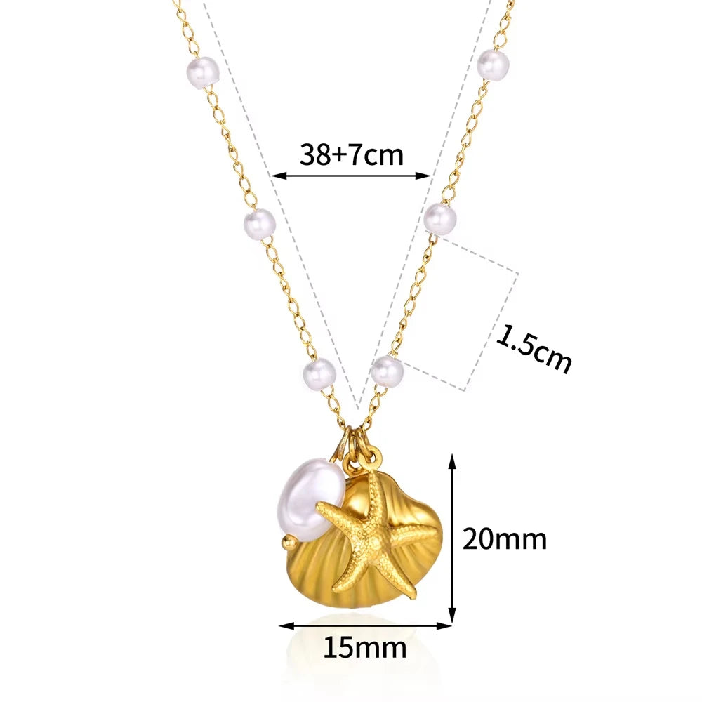 Summer Beach Turtle Pendant Necklace