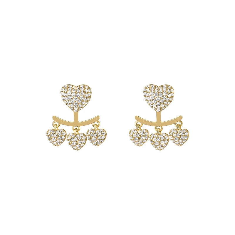 Gold-Plated Heart Earrings