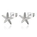 Water Drop Zircon Stars Stud Earrings For Women