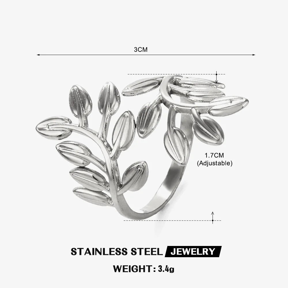 Gold Color Stainless Steel Heart Ring – Waterproof Jewelry for Women