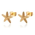 Water Drop Zircon Stars Stud Earrings For Women