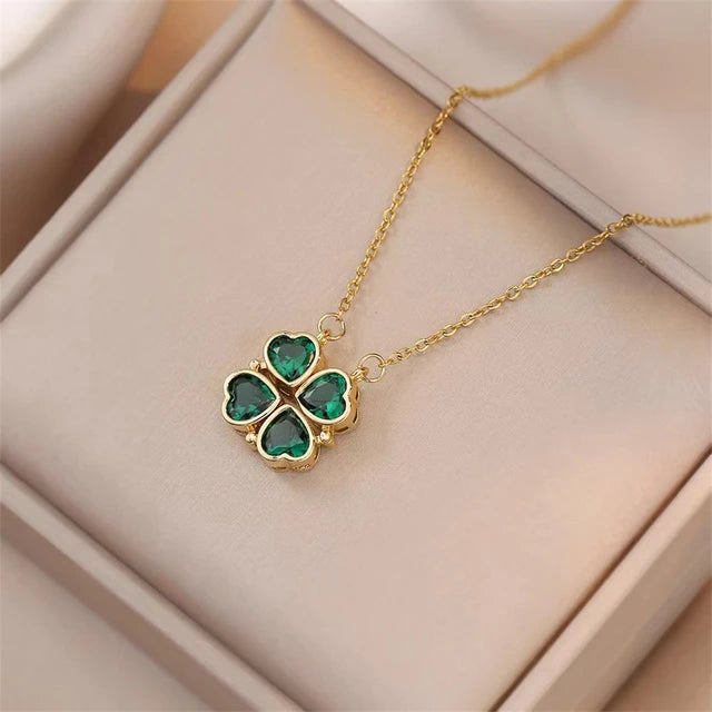 Retro Lucky Four Leaf Clover Women