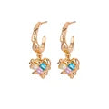 Water Drop Zircon Stars Stud Earrings For Women