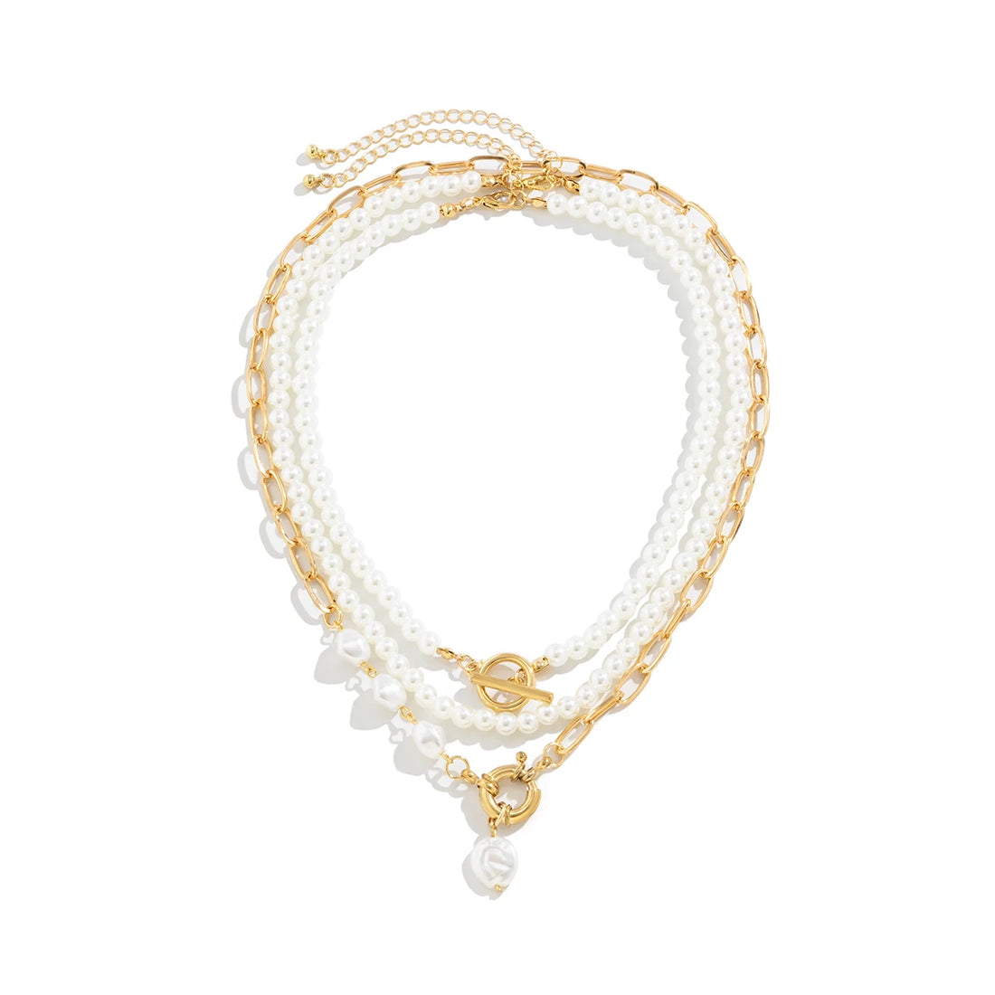 Multilayer Imitation Pearl Necklace