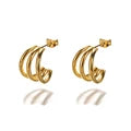 Water Drop Zircon Stars Stud Earrings For Women