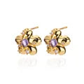 Water Drop Zircon Stars Stud Earrings For Women