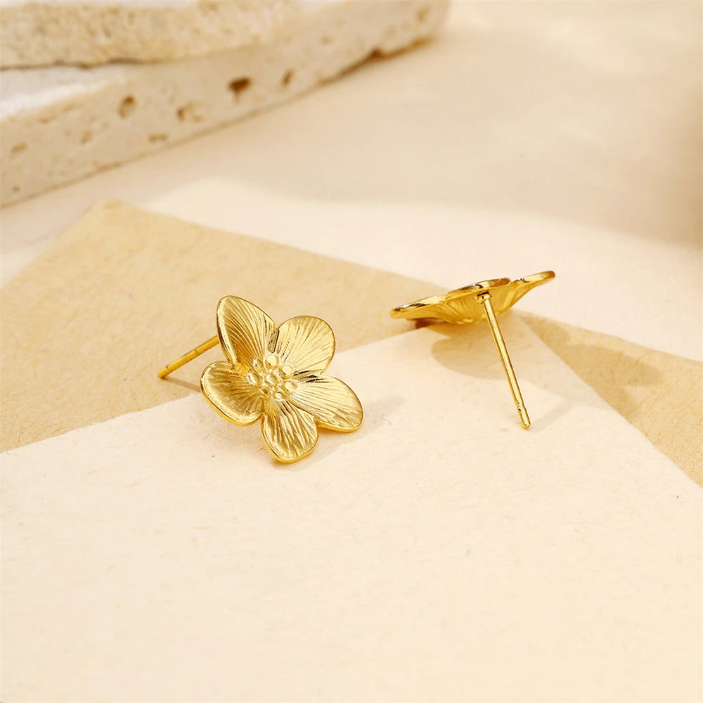 Stainless Steel Flower Earrings - Ideal Wedding Gift