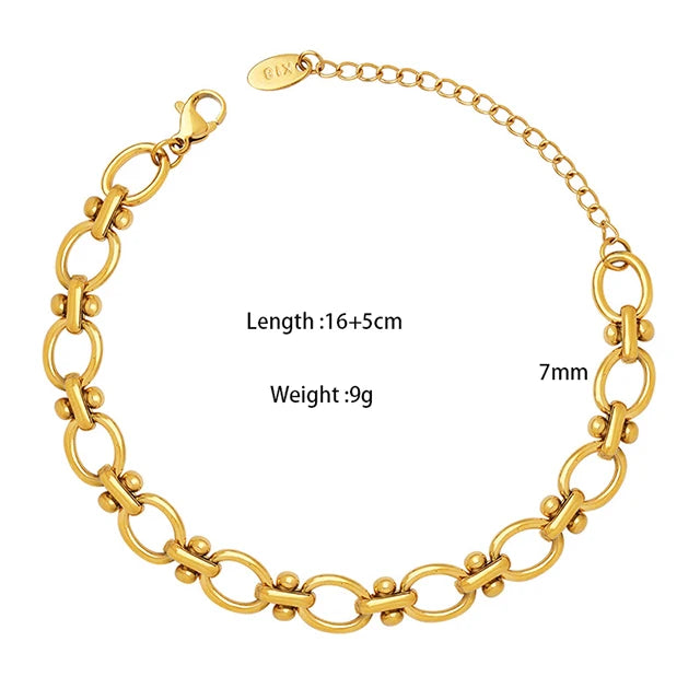 Gold Plated Stainless Steel Bracelet