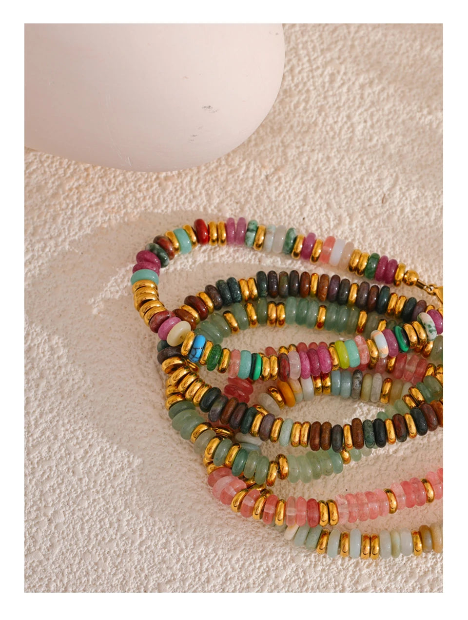 Colorful Natural Stone Beads Bracelet