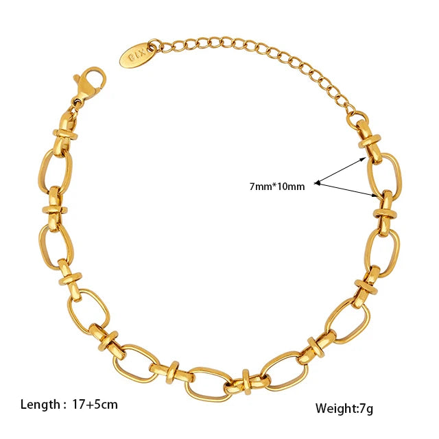 Gold Plated Stainless Steel Bracelet