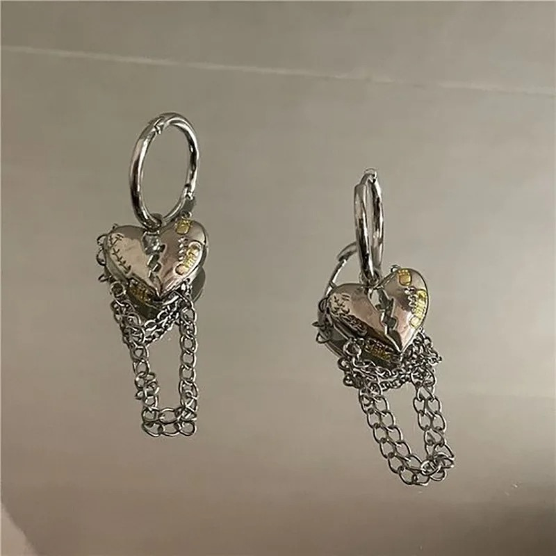 Sweet Cool Wind Love Tassel Star Earrings