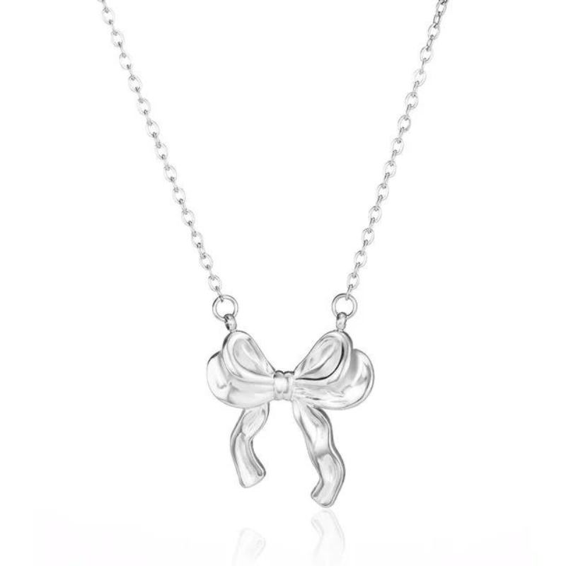 Elegant Ribbon Bow Sets Necklaces Earrings Bracelet For Women