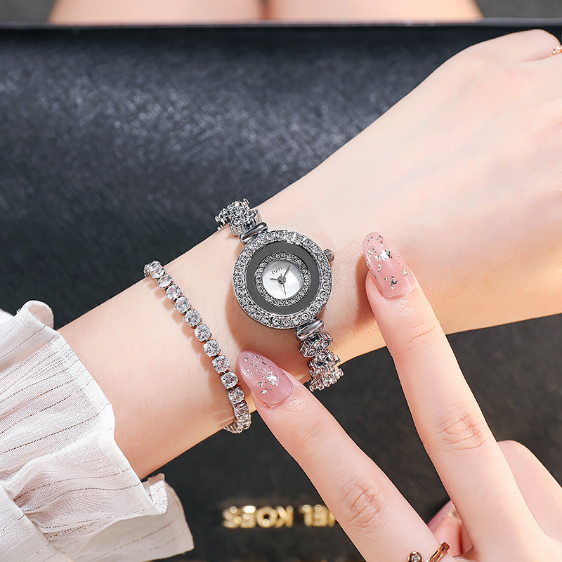 Diamond Spiral Crown Quartz Watch