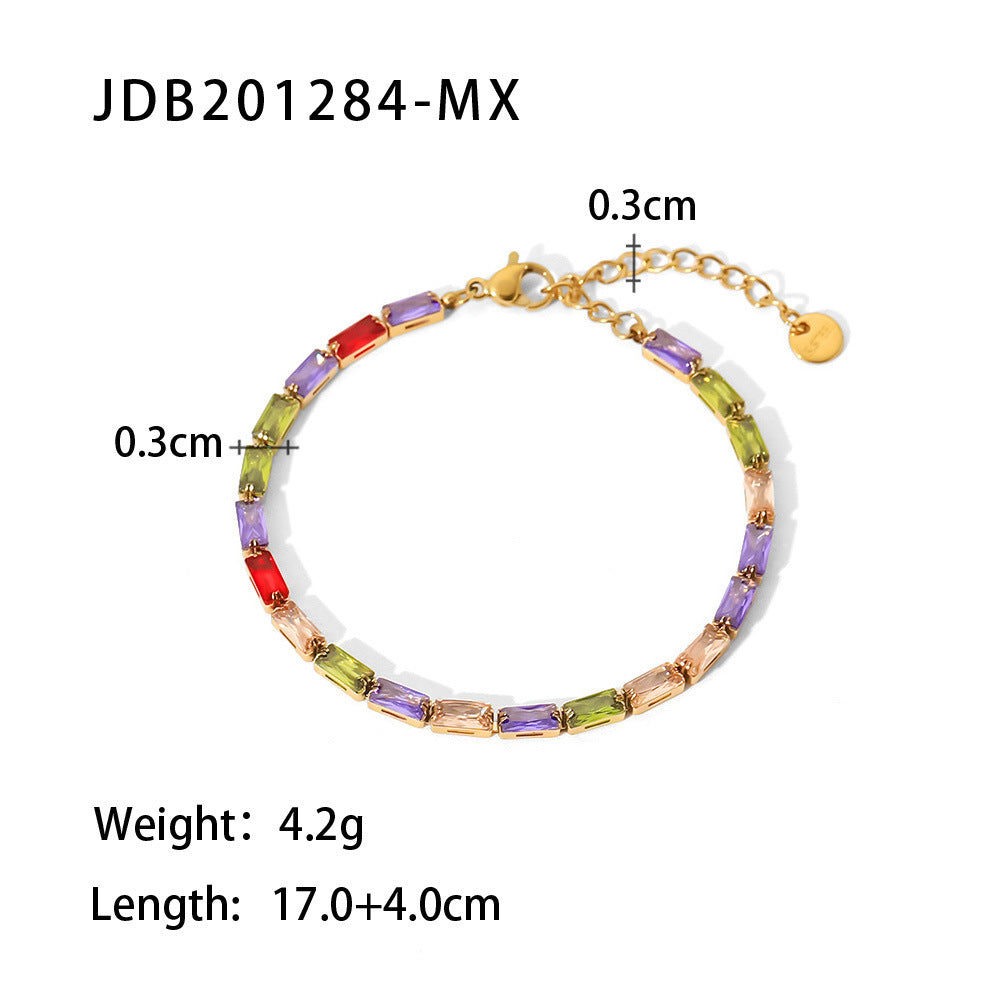 Women's New Titanium Steel Bracelet Zircon All-match