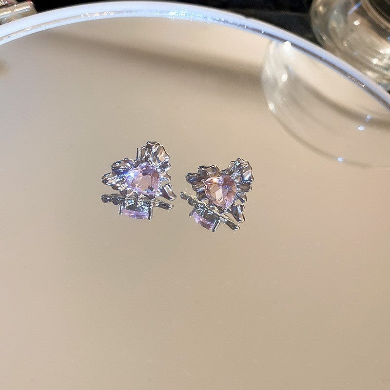 Women's Fashion Heart-shaped Zircon  Earrings