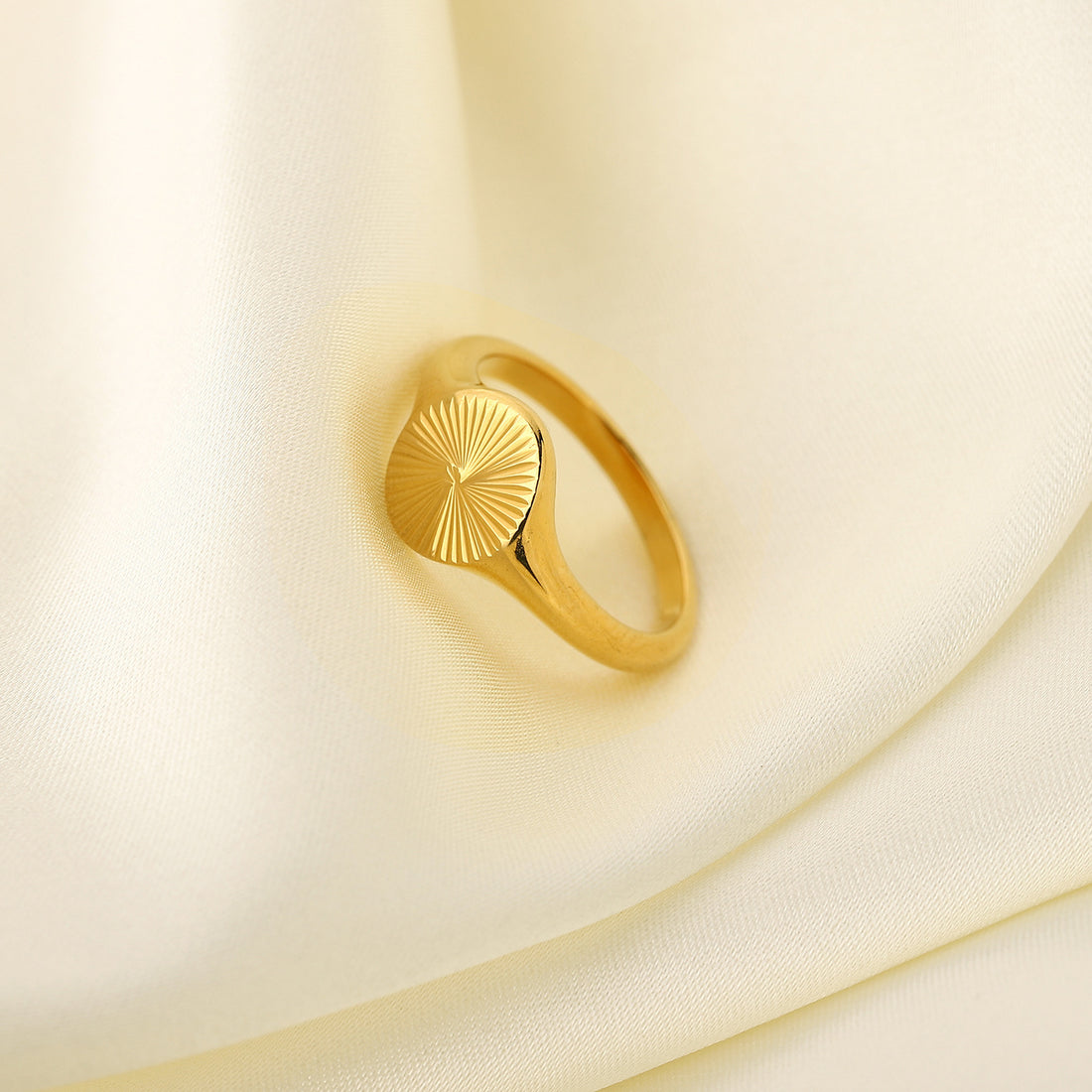 Gold Plated Stainless Steel Chunky Ring